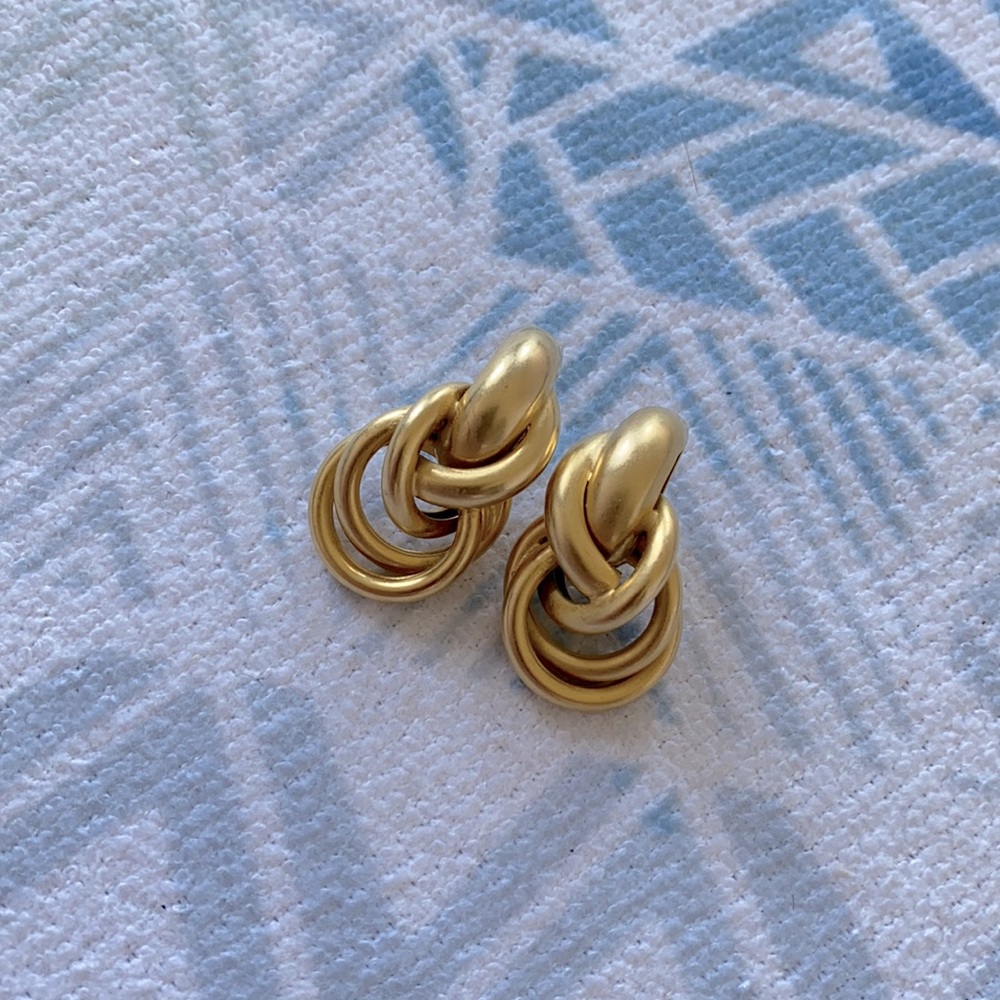 Vintage Erwin Pearl Gold Twist Earrings